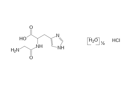 N-glycyl-L-histidine, monohydrochloride, hemihydrate