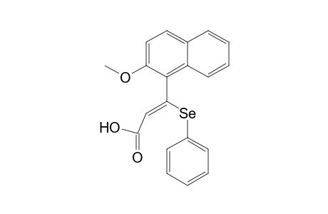 2-Propenoic acid, 3-(2-methoxy-1-naphthalenyl)-3-(phenylseleno)-