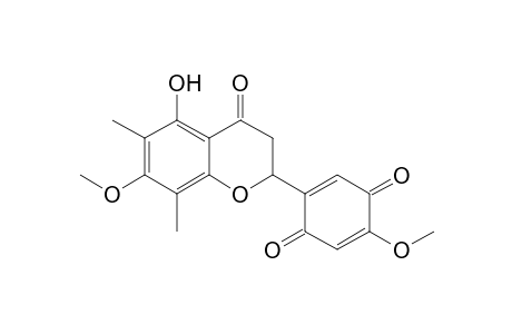 2-(5-hydroxy-4-keto-7-methoxy-6,8-dimethyl-chroman-2-yl)-5-methoxy-p-benzoquinone