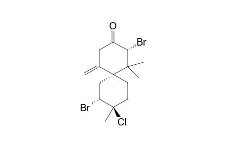 (2R,6R,8R,9R)-2,8-Dibromo-9-chloro-1,1,9-trimethyl-5-methylidenespiro[5.5]undecan-3-one