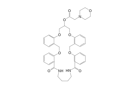 13-[(N-Morpholinyl)acetoxy]-6,12,13,20,28,29,30,31-octahydro-14H-tetrabenzo[b,f,p,t]-[1,5,18,22,9,14]-tetraoxadiazapentacosin-26,33-(27H,32H)-dione