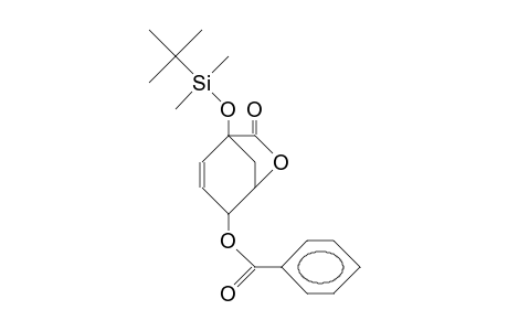 4-exo-Benzoyloxy-1R-(T-butyl-dimethyl-silyloxy)-6-oxa-bicyclo(3.2.1)oct-2-en-7-one