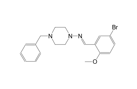 4-benzyl-N-[(E)-(5-bromo-2-methoxyphenyl)methylidene]-1-piperazinamine