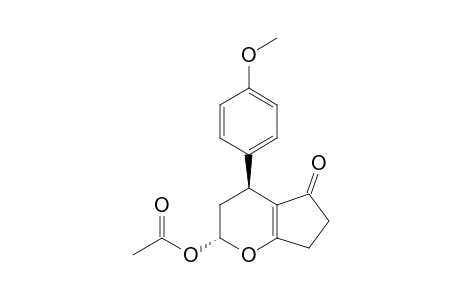 (2R,4S)-4-(4-Methoxyphenyl)-5-oxo-2,3,4,5,6,7-hexahydrocyclopenta[b]pyran-2-yl acetate