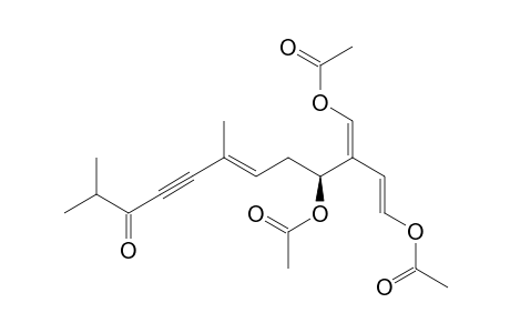 3-(Acetoxymethylene)-6,7-dihydroxy-7,11-dimethyldodeca-10-oxo-1,6-trien-8-yne-1,14-diyl diacetate