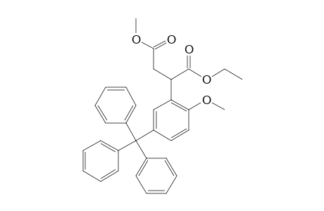 (6-Methoxy-.alpha.,alpha.,alpha.-triphenyl-m-tolyl)succinic acid 1-ethyl ester 4-methyl ester