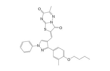 7H-thiazolo[3,2-b][1,2,4]triazine-3,7(2H)-dione, 2-[[3-(4-butoxy-3-methylphenyl)-1-phenyl-1H-pyrazol-4-yl]methylene]-6-methyl-, (2Z)-