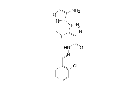 1-(4-amino-1,2,5-oxadiazol-3-yl)-N'-[(E)-(2-chlorophenyl)methylidene]-5-isopropyl-1H-1,2,3-triazole-4-carbohydrazide
