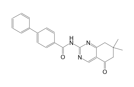 N-(7,7-dimethyl-5-oxo-5,6,7,8-tetrahydro-2-quinazolinyl)[1,1'-biphenyl]-4-carboxamide