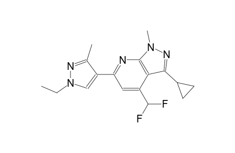 3-cyclopropyl-4-(difluoromethyl)-6-(1-ethyl-3-methyl-1H-pyrazol-4-yl)-1-methyl-1H-pyrazolo[3,4-b]pyridine