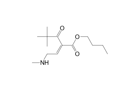 Pentanoic acid, 4,4-dimethyl-2-[1-(methylamino)ethylidene]-3-oxo-, butyl ester