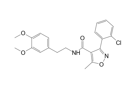 3-(o-chlorophenyl)-N-(3,4-dimethoxyphenethyl)-5-methyl-1-isoxazolecarboxamide