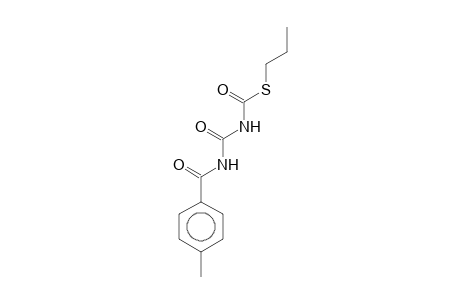 N-(p-toluoylcarbamoyl)thiocarbamic acid S-propyl ester