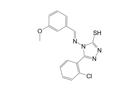 5-(2-chlorophenyl)-4-{[(E)-(3-methoxyphenyl)methylidene]amino}-4H-1,2,4-triazol-3-yl hydrosulfide