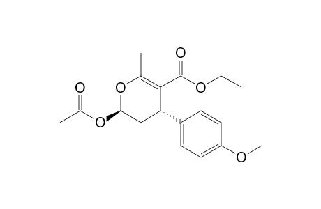 (2R,4S)-Ethyl 2-acetoxy-4-(4-methoxyphenyl)-6-methyl-3,4-dihydro-2H-pyran-5-carboxylate