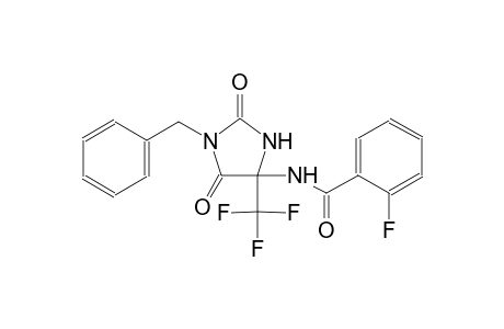 Benzamide, N-(1-benzyl-2,5-dioxo-4-trifluoromethylimidazolidin-4-yl)-2-fluoro-