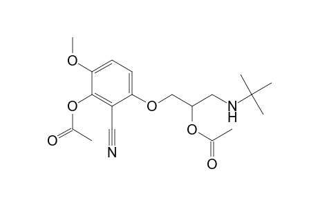 1-(2-acetoxy-3-t-butylamino-propoxy)-2-cyano-3-acetoxy-4-methoxy-benzene