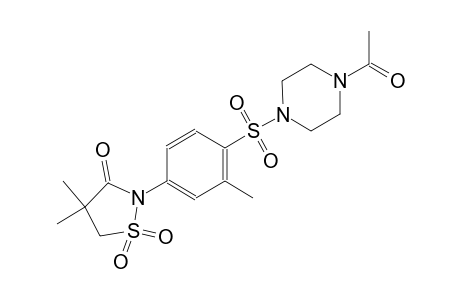 3-isothiazolidinone, 2-[4-[(4-acetyl-1-piperazinyl)sulfonyl]-3-methylphenyl]-4,4-dimethyl-, 1,1-dioxide