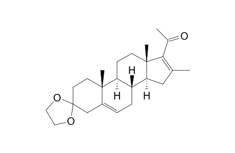 Pregna-5,16-diene-3,20-dione, 16-methyl-, cyclic 3-(1,2-ethanediyl acetal)