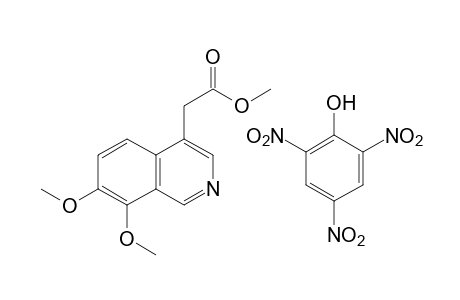 7,8-dimethoxy-4-isoquinolineacetic acid, methyl ester, picrate