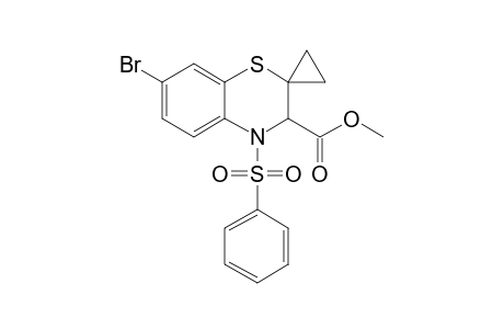 4-(benzenesulfonyl)-7-bromo-3-spiro[3H-1,4-benzothiazine-2,1'-cyclopropane]carboxylic acid methyl ester