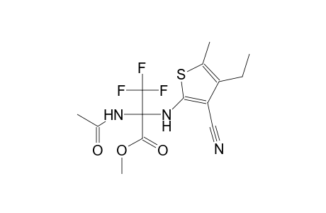 methyl 2-(acetylamino)-2-[(3-cyano-4-ethyl-5-methyl-2-thienyl)amino]-3,3,3-trifluoropropanoate