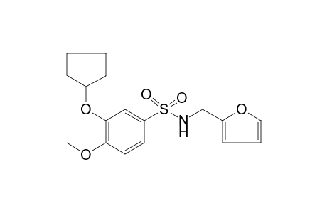 3-(Cyclopentyloxy)-N-(2-furylmethyl)-4-methoxybenzenesulfonamide