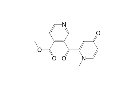 4-Pyridinecarboxylic acid, 3-[(1,4-dihydro-1-methyl-4-oxo-2-pyridinyl)carbonyl]-, methyl ester