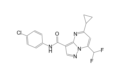 N-(4-chlorophenyl)-5-cyclopropyl-7-(difluoromethyl)pyrazolo[1,5-a]pyrimidine-3-carboxamide