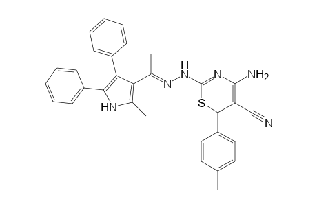 anti-2-[2-{1-(2-Methyl-4,5-diphenyl-1H-pyrrol-3-yl)ethylidene}hydrazino]-4-amino-6-(4-methylphenyl)-6H-1,3-thiazine-5-carbonitrile