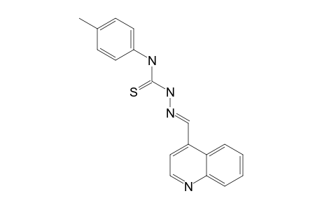 QUINOLINE-4-CARBOXALDEHYDE-4-(PARA-METHYL-PHENYL)-THIOSEMICARBAZONE
