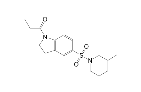 5-[(3-methyl-1-piperidinyl)sulfonyl]-1-propionylindoline