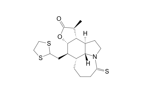 6-Thioxo-10-[(1,3-dithiaolidinyl)methyl]-dl-stenine