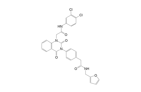 2-[4-(1-[2-(3,4-dichloroanilino)-2-oxoethyl]-2,4-dioxo-3(2H,4H)-quinazolinyl)phenyl]-N-(2-furylmethyl)acetamide