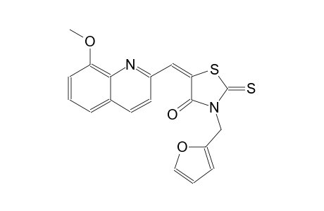 4-thiazolidinone, 3-(2-furanylmethyl)-5-[(8-methoxy-2-quinolinyl)methylene]-2-thioxo-, (5E)-