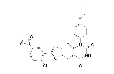(5Z)-5-{[5-(2-chloro-5-nitrophenyl)-2-furyl]methylene}-1-(4-ethoxyphenyl)-2-thioxodihydro-4,6(1H,5H)-pyrimidinedione