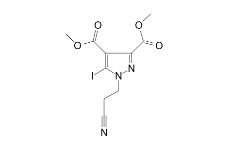 1-(2-cyanoethyl)-5-iodo-pyrazole-3,4-dicarboxylic acid dimethyl ester