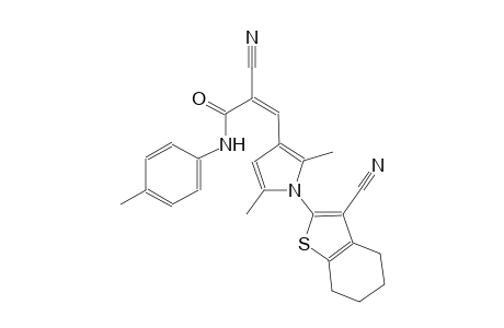 (2Z)-2-cyano-3-[1-(3-cyano-4,5,6,7-tetrahydro-1-benzothien-2-yl)-2,5-dimethyl-1H-pyrrol-3-yl]-N-(4-methylphenyl)-2-propenamide