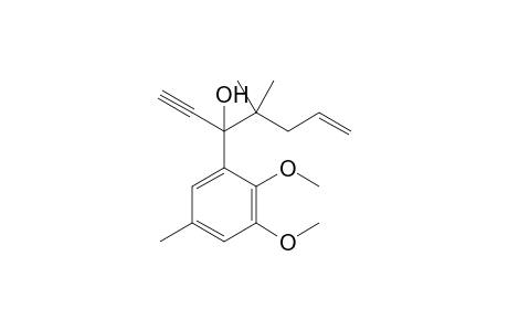 3-(2,3-Dimethoxy-5-methylphenyl)-4,4-dimethylhept-6-en-1-yn-3-ol