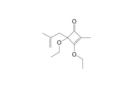 3,4-Diethoxy-2-methyl-4-(2-methyl-2-propenyl)-2-cyclobutenone