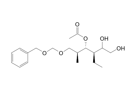 (2RS,3R,4S,5S)-4-Acetoxy-6-benzyloxymethoxy-3-ethyl-5-methylhexane-1,2-diol