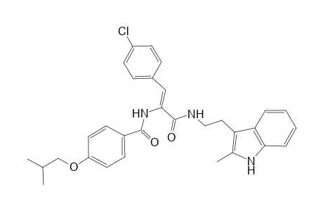 N-[(Z)-1-(4-chlorophenyl)-3-[2-(2-methyl-1H-indol-3-yl)ethylamino]-3-oxidanylidene-prop-1-en-2-yl]-4-(2-methylpropoxy)benzamide