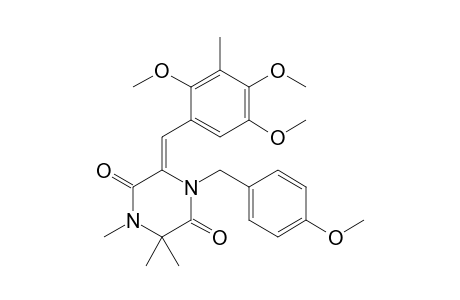 (6Z)-1-[(4-methoxyphenyl)methyl]-3,3,4-trimethyl-6-[(2,4,5-trimethoxy-3-methyl-phenyl)methylene]piperazine-2,5-dione