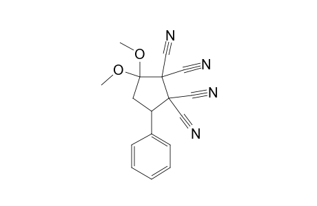 2,2,3,3-Tetracyano-1,1-dimethoxy-4-phenyl-cyclopentane