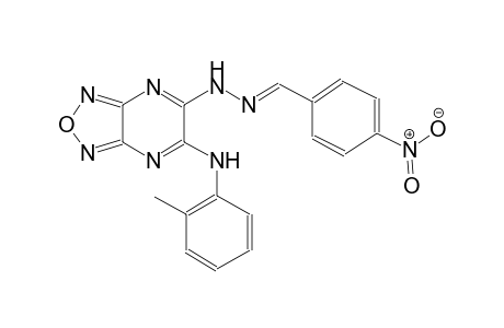 benzaldehyde, 4-nitro-, [6-[(2-methylphenyl)amino][1,2,5]oxadiazolo[3,4-b]pyrazin-5-yl]hydrazone