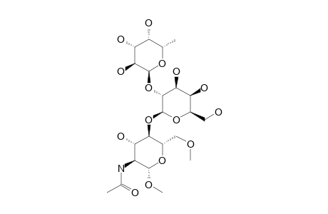 METHYL-2-ACETAMIDO-2-DEOXY-4-O-[2-O-(ALPHA-L-FUCOPYRANOSYL)-BETA-D-GALACTOPYRANOSYL]-6-O-METHYL-BETA-D-GLUCOPYRANOSIDE