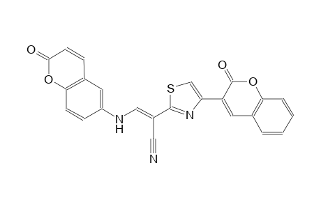 (2E)-3-[(2-oxo-2H-chromen-6-yl)amino]-2-[4-(2-oxo-2H-chromen-3-yl)-1,3-thiazol-2-yl]-2-propenenitrile
