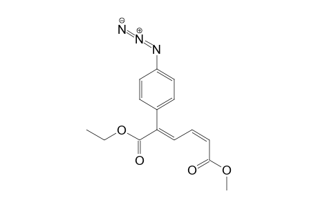 (2E,4Z)-2-(4'-azidophenyl)hexa-2,4-diendioc acid 1-ethyl ester 6-methyl ester