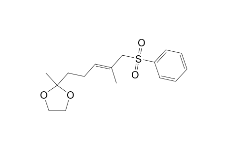 (2-Methyl-2-[4-methyl-5-phenylsulfonyl-(3E)-pentenyl]-1,3-dioxolane