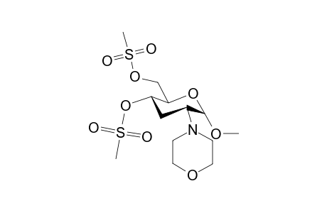 Methyl 2,3-dideoxy-4,6-dimesyl-2-N-morpholino-.alpha.,D-ribo-hexopyranoside
